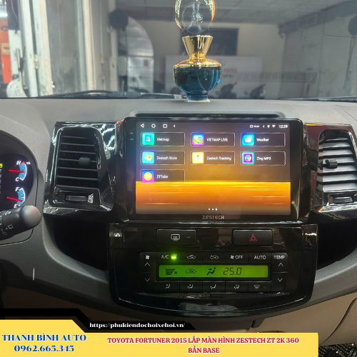 Toyota Fortuner 2015 lắp màn hình Zestech ZT 2K 360 bản Base Thanh Bình Auto