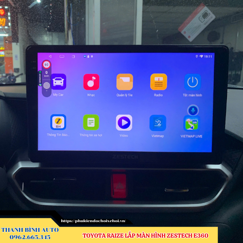 Toyota Raize lắp màn hình Zestech E360 Thanh Bình Auto