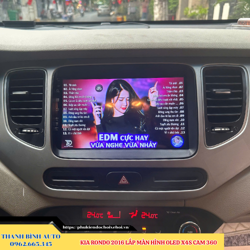 Kia Rondo 2016 lắp màn hình Oled X4S Cam 360 Thanh Bình Auto
