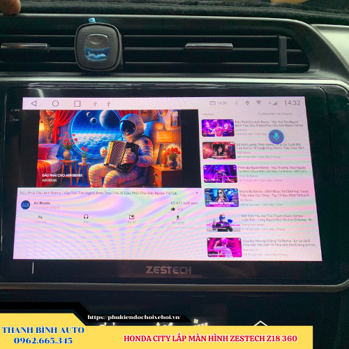 Honda City lắp màn hình Zestech Z18 360 Thanh Bình Auto