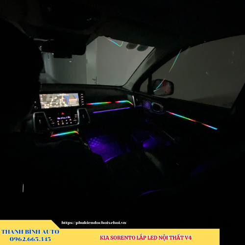 Kia Sorento lắp led nội thất V4 Thanh Bình Auto