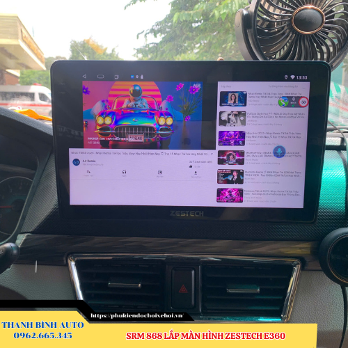 SRM 686 lắp màn hình Zestech E360 Thanh Bình Auto