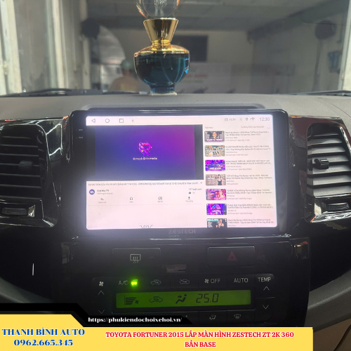Toyota Fortuner 2015 lắp màn hình Zestech ZT 2K 360 bản Base Thanh Bình Auto