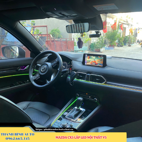 Mazda CX5 lắp Led nội thất V5 Thanh Bình Auto