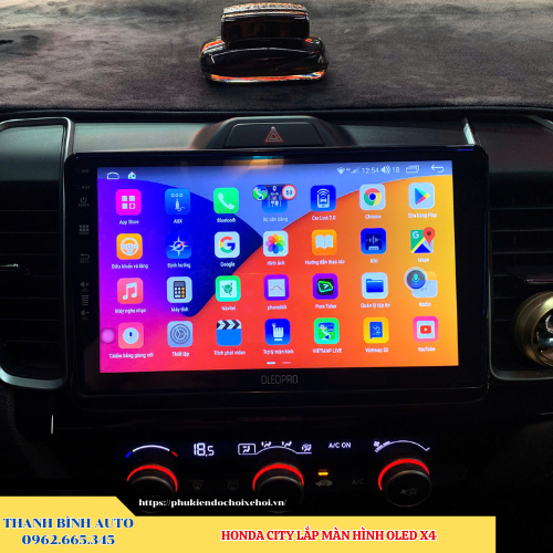 Honda City lắp màn hình Oled X4 Thanh Bình Auto