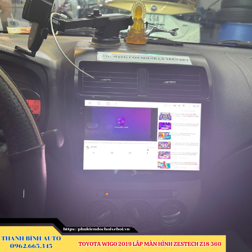 Toyota Wigo 2019 lắp màn hình Zestech Z18 360 Thanh Bình Auto