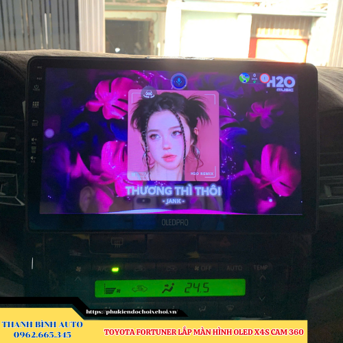 Toyota Fortuner lắp màn hình Oled X4S Cam 360 Thanh Bình Auto
