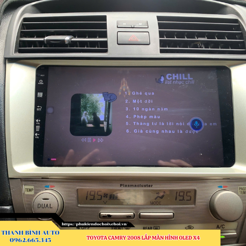 Toyota Camry 2008 - 2017 lên màn hình Oled X4 Thanh Bình Auto