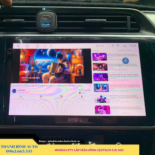 Honda City lên màn hình Zestech Z18 360 Thanh Bình Auto