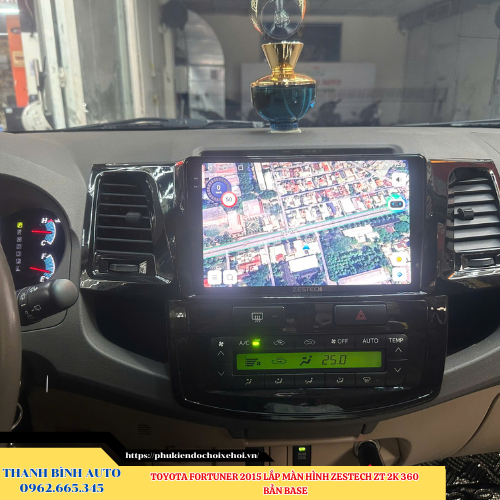 Toyota Fortuner 2015 lắp màn hình Zestech ZT 2K 360 bản Base Thanh Bình Auto