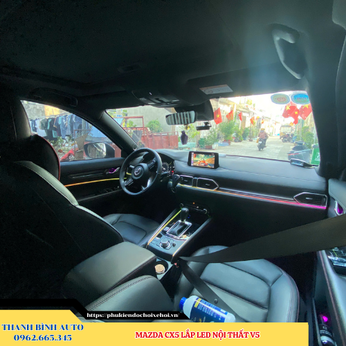 Mazda CX5 lắp Led nội thất V5 Thanh Bình Auto
