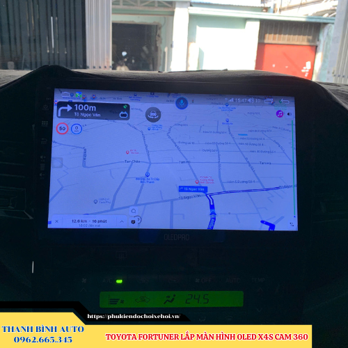 Toyota Fortuner lắp màn hình Oled X4S Cam 360 Thanh Bình Auto