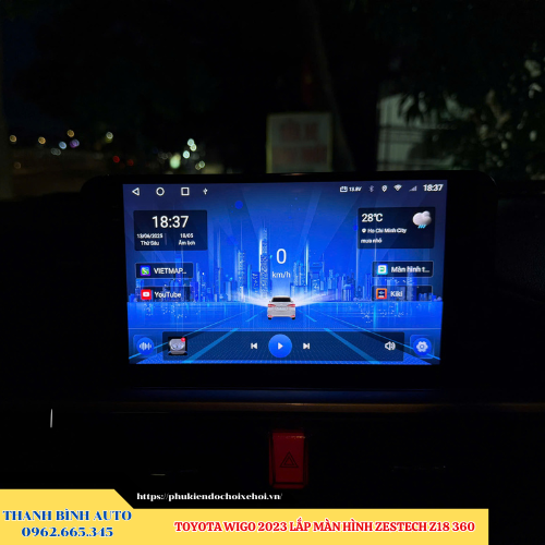 Toyota Wigo 2023 lắp màn hình Zestech Z18 360 Thanh Bình Auto