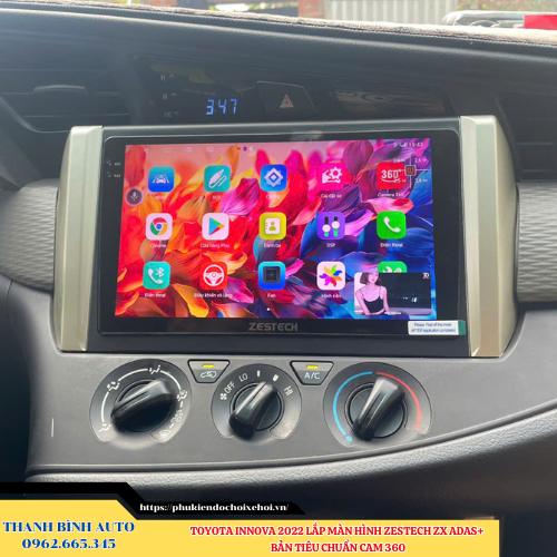 Toyota Innova 2022 lắp màn hình Zestech ZX ADAS+ Bản Tiêu Chuẩn Camera 360 Thanh Bình Auto