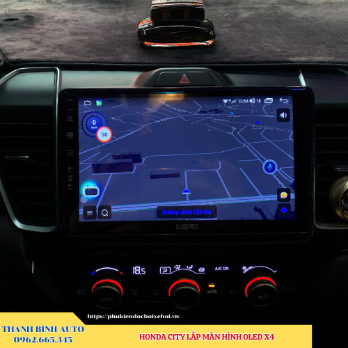 Honda City lắp màn hình Oled X4 Thanh Bình Auto