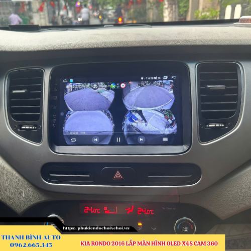 Kia Rondo 2016 lắp màn hình Oled X4S Cam 360 Thanh Bình Auto