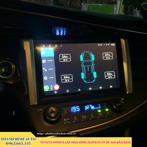 Toyota Innova lắp màn hình Zestech ZT 2K 360 Bản Base Thanh Bình Auto