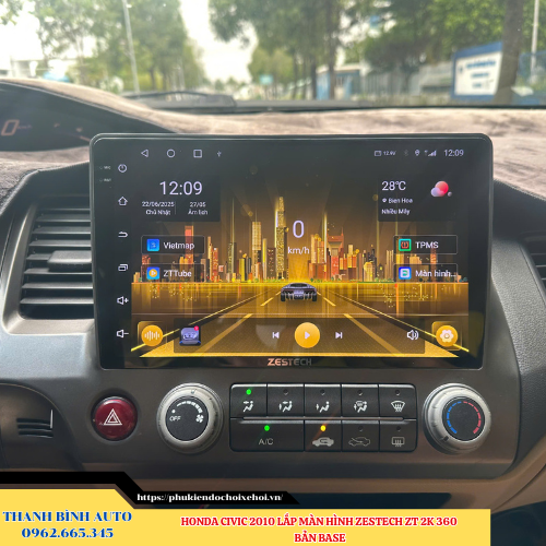 Honda Civic 2010 lắp màn hình Zestech ZT 2K 360 bản Base Thanh Bình Auto