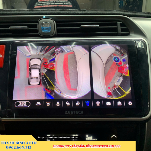 Honda City lên màn hình Zestech Z18 360 Thanh Bình Auto