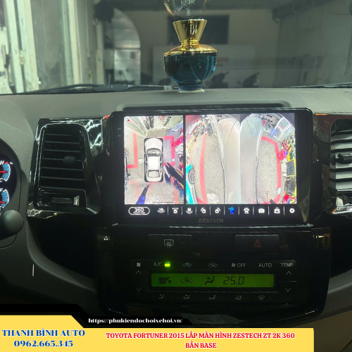 Toyota Fortuner 2015 lắp màn hình Zestech ZT 2K 360 bản Base Thanh Bình Auto