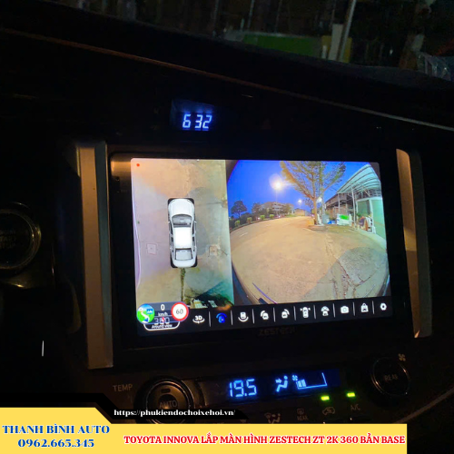 Toyota Innova lắp màn hình Zestech ZT 2K 360 Bản Base Thanh Bình Auto