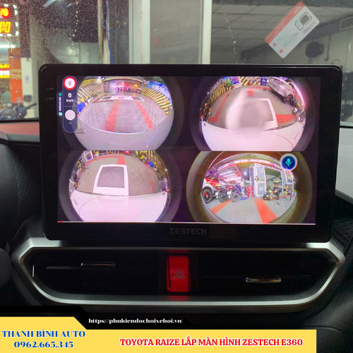 Toyota Raize lắp màn hình Zestech E360 Thanh Bình Auto