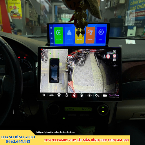 Toyota Camry 2012 - 2018 lắp màn hình Oled 13inch Cam 360 Thanh Bình Auto
