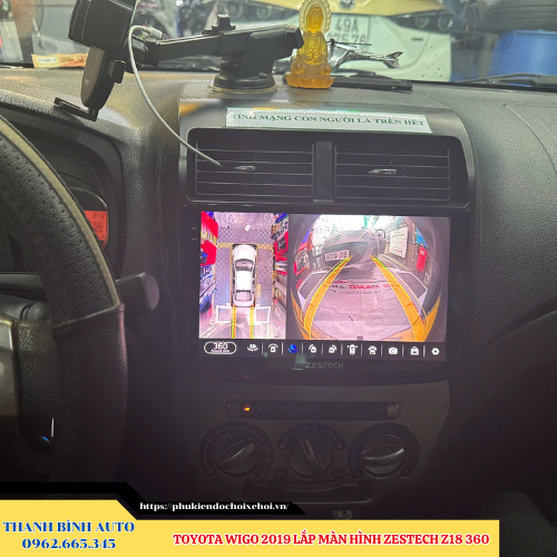 Toyota Wigo 2019 lắp màn hình Zestech Z18 360 Thanh Bình Auto
