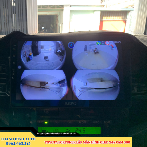 Toyota Fortuner lắp màn hình Oled X4S Cam 360 Thanh Bình Auto