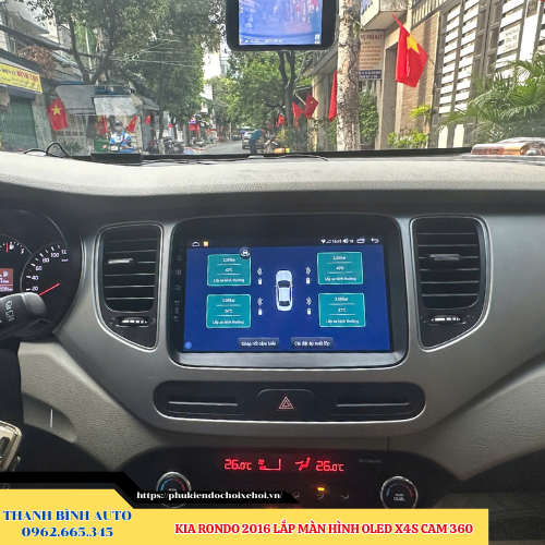 Kia Rondo 2016 lắp màn hình Oled X4S Cam 360 Thanh Bình Auto