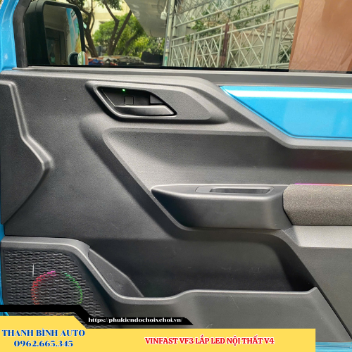 VinFast VF3 lắp Led nội thất V4 Thanh Bình Auto