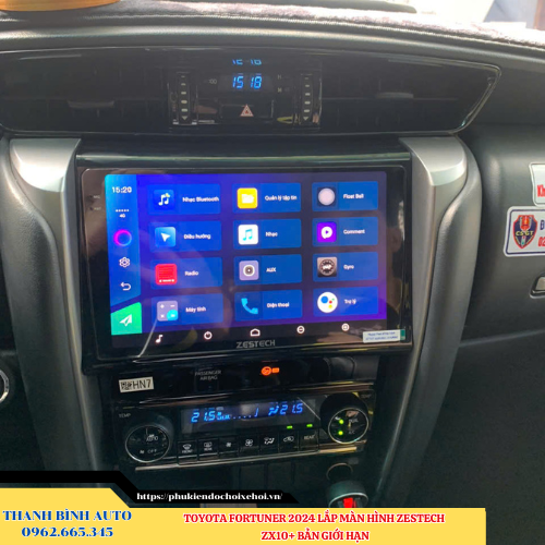 Toyota Fortuner 2024 lắp màn hình Zestech ZX10+ Bản Giới Hạn Thanh Bình Auto