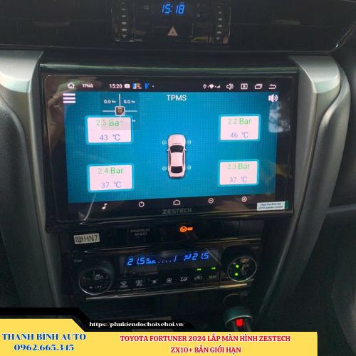 Toyota Fortuner 2024 lắp màn hình Zestech ZX10+ Bản Giới Hạn Thanh Bình Auto