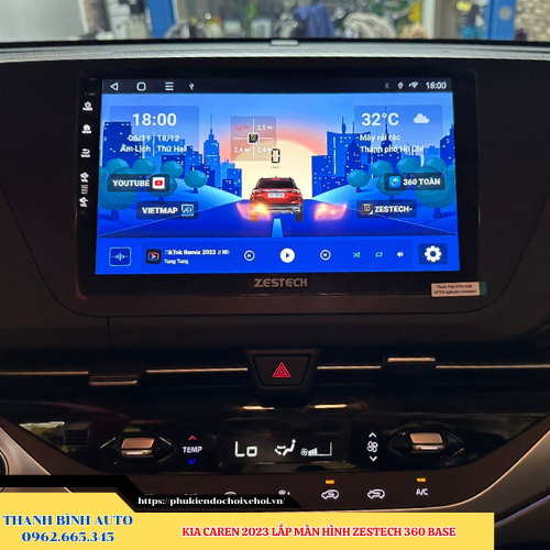 Kia Carens 2023 lắp màn hình Zestech 360 Base Thanh Bình Auto