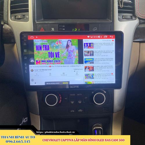 Chevrolet Captiva gắn màn hình Oled X4S Cam 360 Thanh Bình Auto