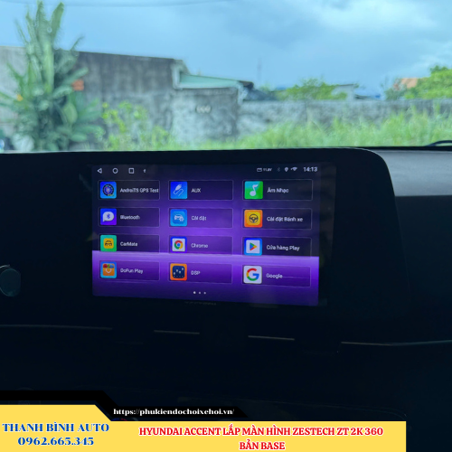 Hyundai Accent 2025 lắp màn hình Zestech ZT 2K 360 Bản Base Thanh Bình Auto