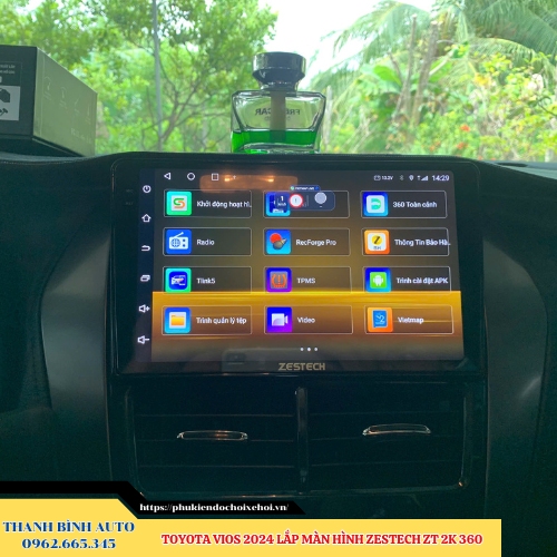 Toyota Vios 2024 gắn màn hình Zestech ZT 2K 360 Thanh Bình Auto