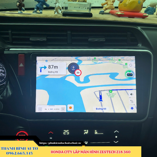 Honda City gắn màn hình Zestech Z18 360 Thanh Bình Auto