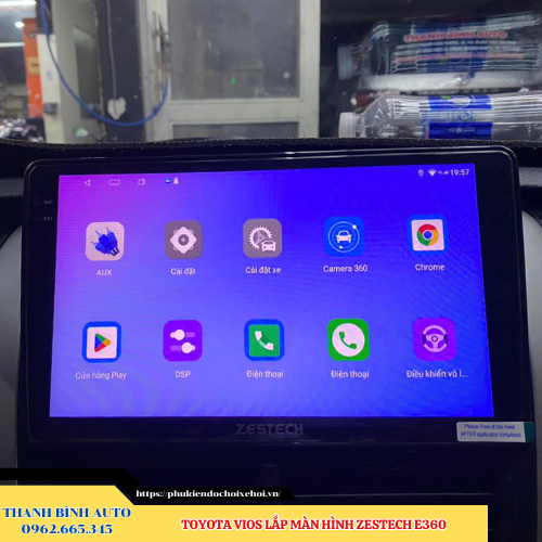 Màn hình Zestech E360 gắn xe Toyota Vios Thanh Bình Auto