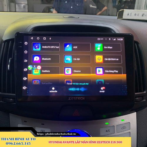 Hyundai Avante lắp màn hình Zestech Z18 360 Thanh Bình Auto