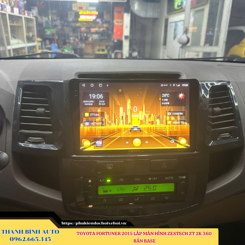 Toyota Fortuner 2015 gắn màn hình Zestech ZT 2K 360 Bản Base Thanh Bình Auto