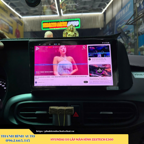 Hyundai i10 lên màn hình Zestech E360 Thanh Bình Auto