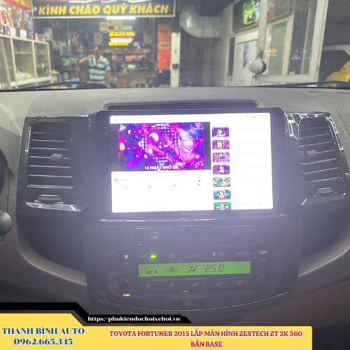 Toyota Fortuner 2015 gắn màn hình Zestech ZT 2K 360 Bản Base Thanh Bình Auto