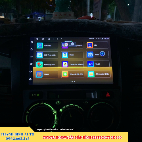 Toyota Innova lắp màn hình Zestech ZT 2K 360 Thanh Bình Auto