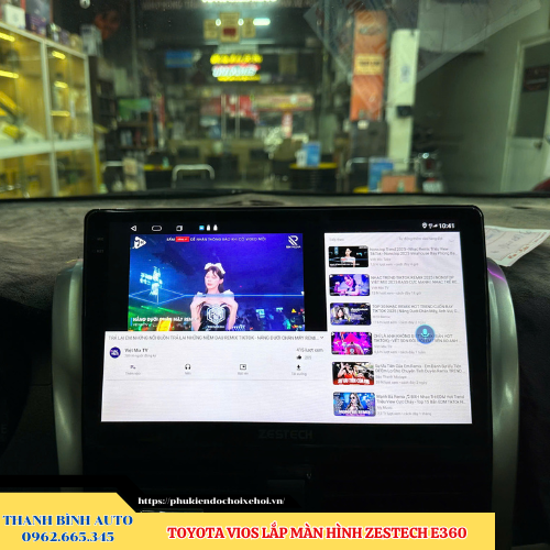 Toyota Vios gắn màn hình Zestech E360 Thanh Bình Auto