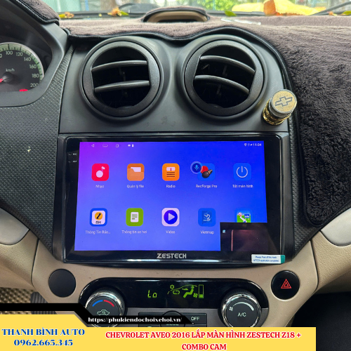 Chevrolet Aveo 2016 lắp màn hình Zestech Z18 + Combo Cam Thanh Bình Auto