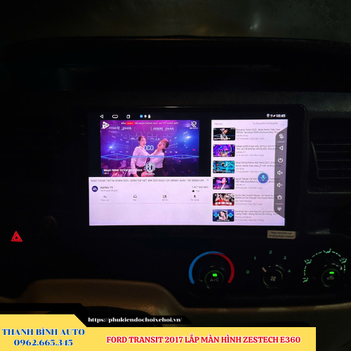 Ford Transit 2017 lắp màn hình Zestech E360 Thanh Bình Auto