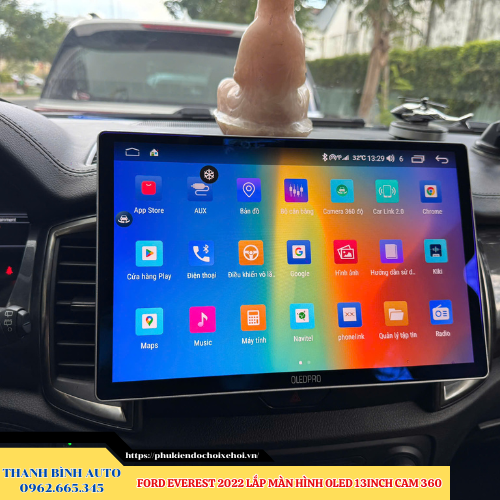 Ford Everest 2022 lắp màn hình Oled 13inch Cam 360 Thanh Bình Auto