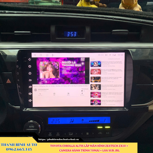 Toyota Corolla Altis lắp màn hình Zestech ZX10 + Camera hành trình 70mai + Loa sub JBL