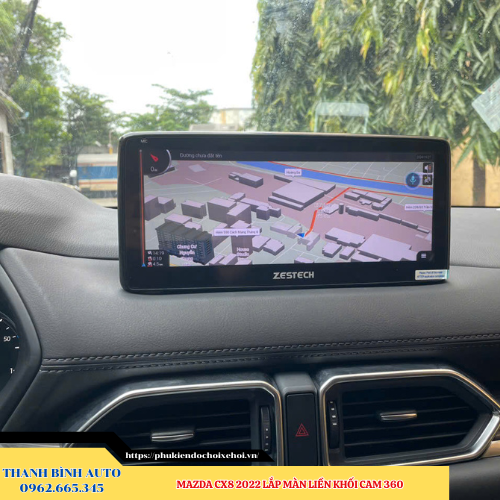 Mazda CX8 2022 lắp màn hình liền khối Zestech MLK Cam 360 Thanh Bình Auto